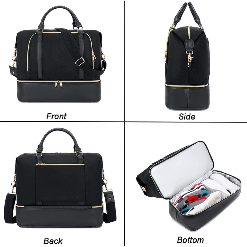 Сумка перемещения Duffel людей женщин кожаная с рукавом 17.3x14.5x8.3 вагонетки»