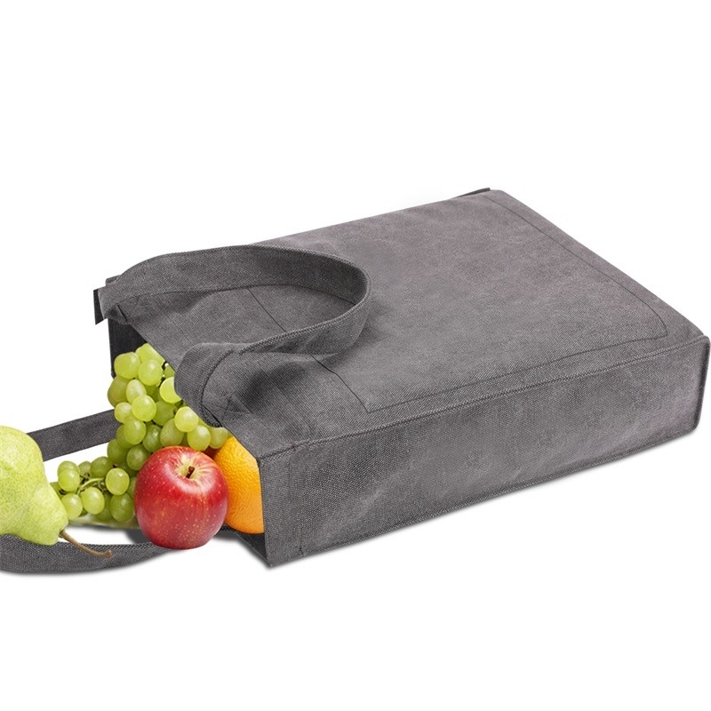 Многоразовое Eco дружелюбные хозяйственные сумки Tote сумки холста женщин морщит 13X3X16»