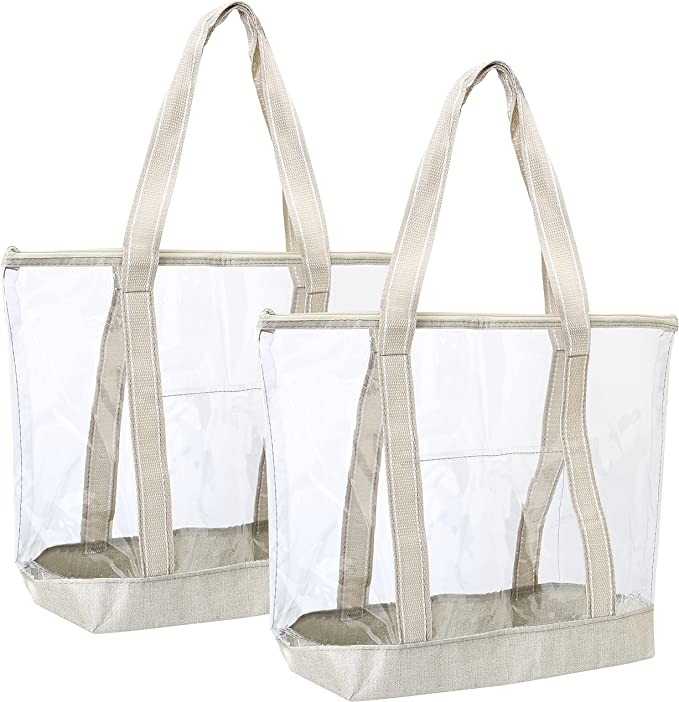 Пляж 14x5x13 ясного стадиона сумки Tote PVC несущей хозяйственных сумок Eco дружелюбного прозрачного на открытом воздухе»
