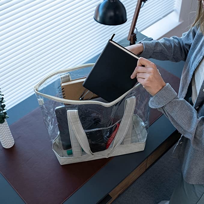Пляж 14x5x13 ясного стадиона сумки Tote PVC несущей хозяйственных сумок Eco дружелюбного прозрачного на открытом воздухе»