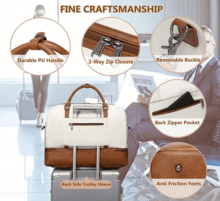 Стильное перемещение Duffel кладет в мешки с дюймом 19.7x9.8x14.6 гигиенической косметикаи 19 отсека ноутбука»