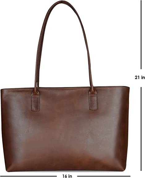 Винтажная сумка Tote ноутбука компьютера портфеля кожаная, сумка офиса работы 16x21