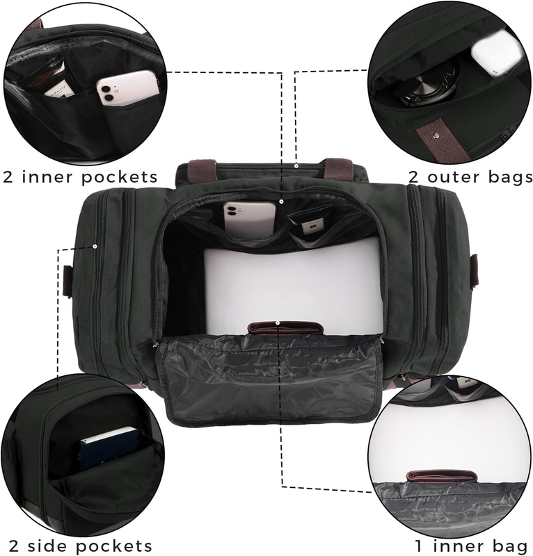 Полотно большая вместимость мужчины женщины сумка для путешествий carry on travel bag с YKK Zipper