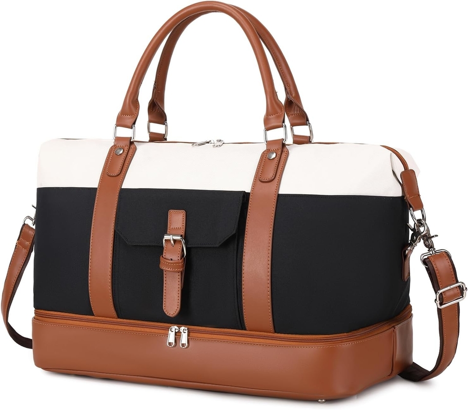 Cavas Weekend Carry on Duffel Travel Bag с кожаными обувными отделениями для мужчин