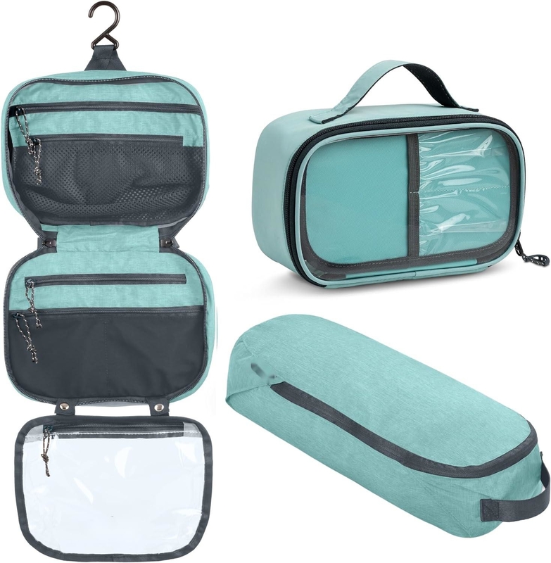Ультралегкий аксессуар подвесный организатор Pouch Dusty Teal Makeup Custom Travel Bag с держателем кисти