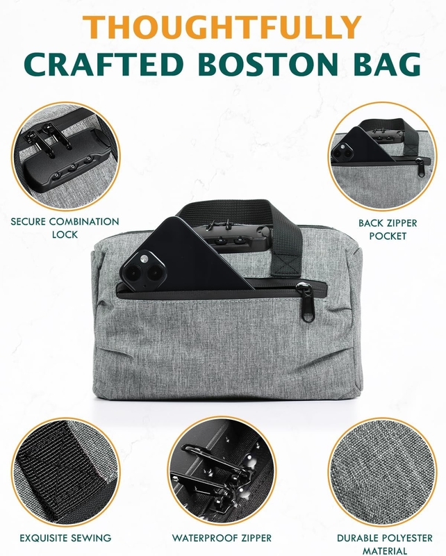 Отличные подарки Углеродный контейнер с активированным углям Бостон Custom Travel Smell Proof Bag с комбинированным замком