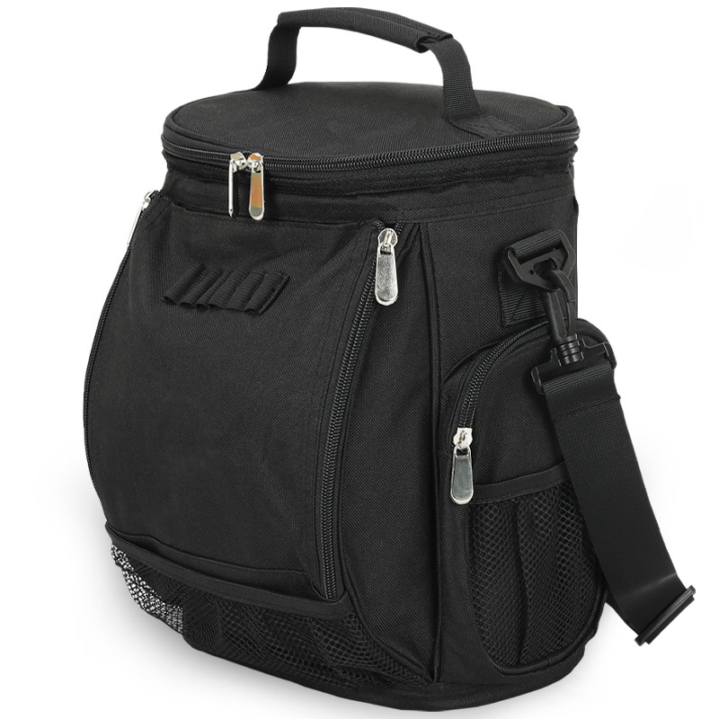 Чёрный большой объем унисекс 10 Консервный изоляционный гольф Custom Travel Cooler Bag с плечевым ремнем